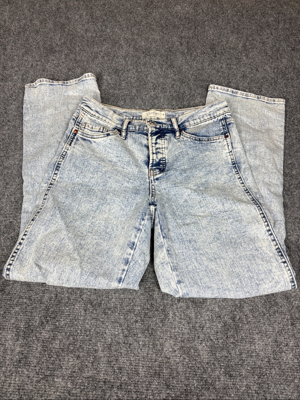 Jessica Simpson Light Acid Wash Straight Bootcut Jeans